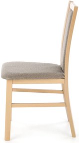 Tapicerowane krzesło drewniane dąb sonoma - Onder