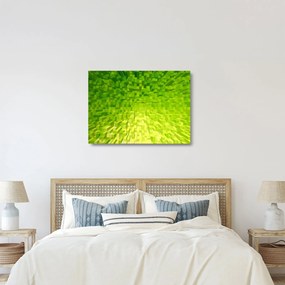 Obraz na szkle - żółto-zielone kostki (70x50 cm)