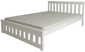 Łóżko MAICA 140 x 200 cm, białe Stelaż: Ze stelażem listwowym rolowanym, Materac: Materac Coco Maxi 20 cm