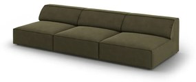 Zielona aksamitna sofa 240 cm Jodie – Micadoni Home