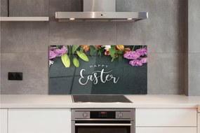 Szkło do Kuchni na Ścianę Wielkanocna Kompozycja Kwiatowa