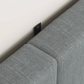 HOMCOM Zagłówek 3-stopniowo regulowany zagłówek łóżka z metalowymi nóżkami wygląd lnu do sypialni 160x10x106/116/126 cm Szary | Aosom PL