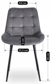 Zestaw Stół Okrągły Rozkładany HARRY 102-142 cm Dąb Craft/Czarny i 6 Krzeseł Tapicerowanych CHRIS Szare Nowoczesne