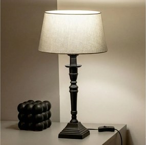 Brilagi - Lampa stołowa CERIA 1xE27/60W/230V średnica 25 cm czarna/szara