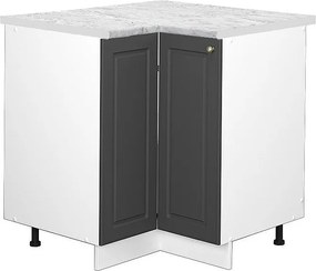 Szafka narożna antracytowo-złoty 80.5x60x82 fame-line