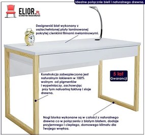 Skandynawskie biurko drewniane 100 cm - Inelo X8