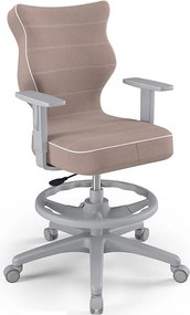 Obrotowe krzesło młodzieżowe Duo Grey rozmiar 6 (159-188 cm) z podnóżkiem