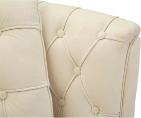 Kremowa aksamitna sofa 130 cm Budapest – Mauro Ferretti
