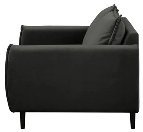 Ciemnoszara aksamitna sofa 138 cm Juli – Ropez