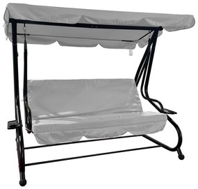 Szara metalowa huśtawka ogrodowa Deluxe II – Rojaplast