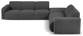 Ciemnoszary narożnik z materiału bouclé (prawostronny) Molino – Micadoni Home