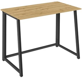 Składane biurko pod laptopa dąb artisan + czarny D7-K37