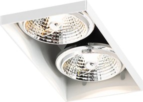 Zestaw 6 białych opraw wpuszczanych GU10 70 mm 2-punktowych bezramkowych - Oneon