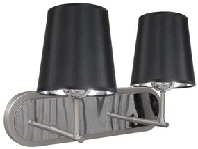 Nowoczesny czarny podwójny kinkiet - 4X K492 R0-H25
