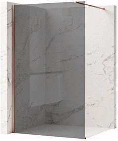 Kabina prysznicowa Walk-In Rea Flexi Grey / Brush Copper 80