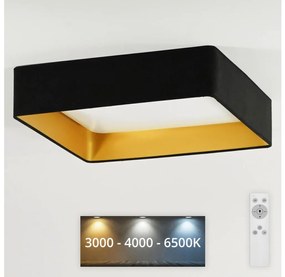 Brilagi - Ściemnialne światło LED VELVET SQUARE LED/24W/230V + +pilot czarne