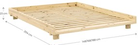 Łóżko dwuosobowe z litego drewna sosnowego ze stelażem 180x200 cm Social Bed – Karup Design
