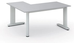 Narożne biurko PRIMO FLEXIBLE, 160x140 cm, szary