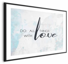 Plakat With love 42x29,7 cm z ramą czarną z marginesem ARTGEIST B