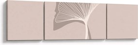 Obraz - Beżowe liście N⁰4 (170x50 cm)