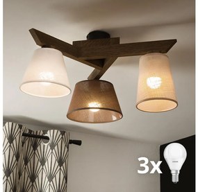 Brilagi - Lampa sufitowa ANTHONY 3xE14/40W/230V dąb orzech