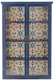 Niebieska witryna z litego drewna jodłowego 81x122x22 cm Hazem – Bloomingville
