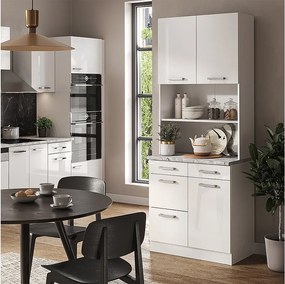 Blok kuchenny biały wysoki połysk 80x60x81.6 r-line