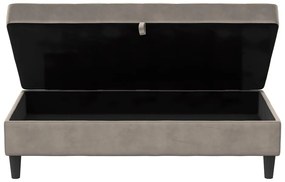 Szary aksamitny podnóżek Presley – Støraa