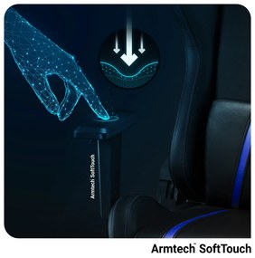 Fotel gamingowy Diablo X-One 2.0 Normal Size, czarno-niebieski