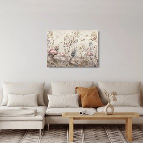 Obraz na szkle - Rysunek flamingów (70x50 cm)