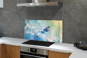 Panel Kuchenny Szklany Delikatność Barwnego Motyla