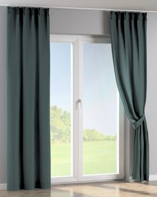 Zasłona na haczykach flex podwójnych kolor zielony tkanina półprzezroczysta, strukturalna