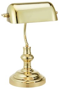 Markslöjd 108977 - Lampa stołowa BANKERS 1xE14/40W/230V złota