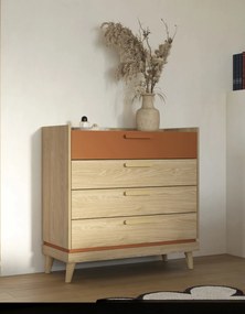 Komoda ACARA - Dąb / 4 szuflady