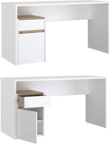 Biurko z szafką Modultrick 112-M961 białe 140 cm