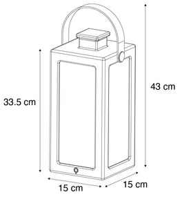 Zewnetrzna Zestaw 2 lamp stołowych z efektem białego płomienia, ładowalnych IP44 - StardDesignerski Oswietlenie zewnetrzne