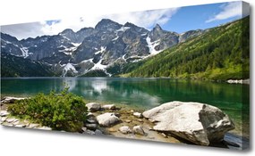 Fotoobraz na płótnie Szczyty Gór nad Lustrem Wody