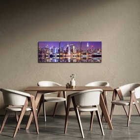 Obraz Manhattanu (z zegarem) (90x30 cm)
