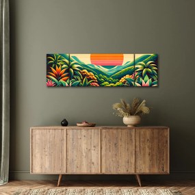 Obraz - Kolorowy zachód słońca (170x50 cm)