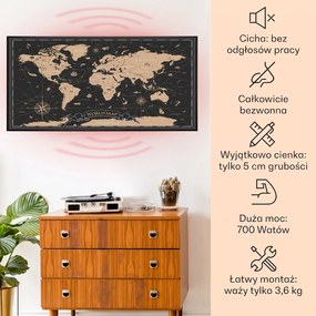 Klarstein Wonderwall Art Smart 700W Panel na Podczerwień W Formie Obrazu Mapa 2