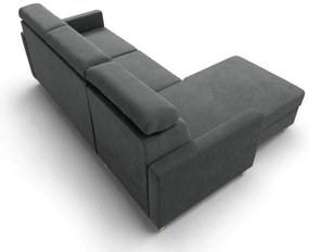 Narożnik Vario z funkcją spania uniwersalny prawo/lewostronny - szary szenil Wind 89