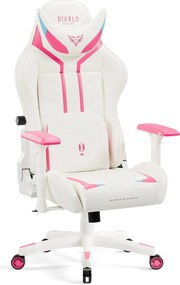 Fotel do grania Diablo X-Ray 2.0 Normal Size, kolor biało-różowy