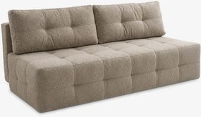 Sofa z Funkcją Spania MORANA Kremowa Boucle Nowoczesna