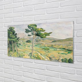 Panel szklany do Kuchni Góra Świętej Wiktorii i Wiadukt - Cézanne