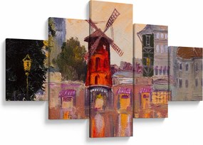 Obraz - Moulin Rouge, Paryż, Francja (125x70 cm)