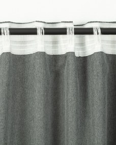 Zasłona BASIC na taśmie marszczącej 140x300cm szary denim 1 szt.