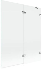 Mexen Lunar parawan nawannowy 2-skrzydłowy prawy 140 x 150 cm, transparent, chrom - 897-140-100-01-00-P