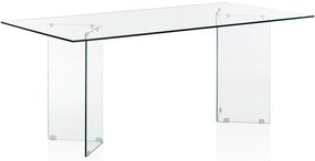 Szklany stół 90x180 cm Kaya – Tomasucci