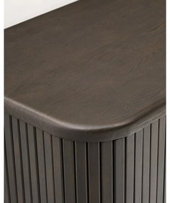 Ciemnobrązowa wisząca szafka pod umywalkę w dekorze jesionu 90x40 cm Mailen – Kave Home
