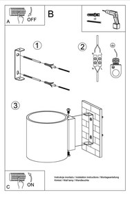 Czarny kinkiet Nice Lamps Roda